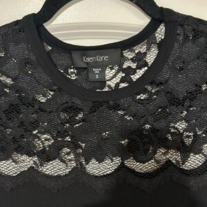 Black Karen Kane cocktail dress.